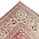 Red & Navy Blue Floral Vintage Persian Rug