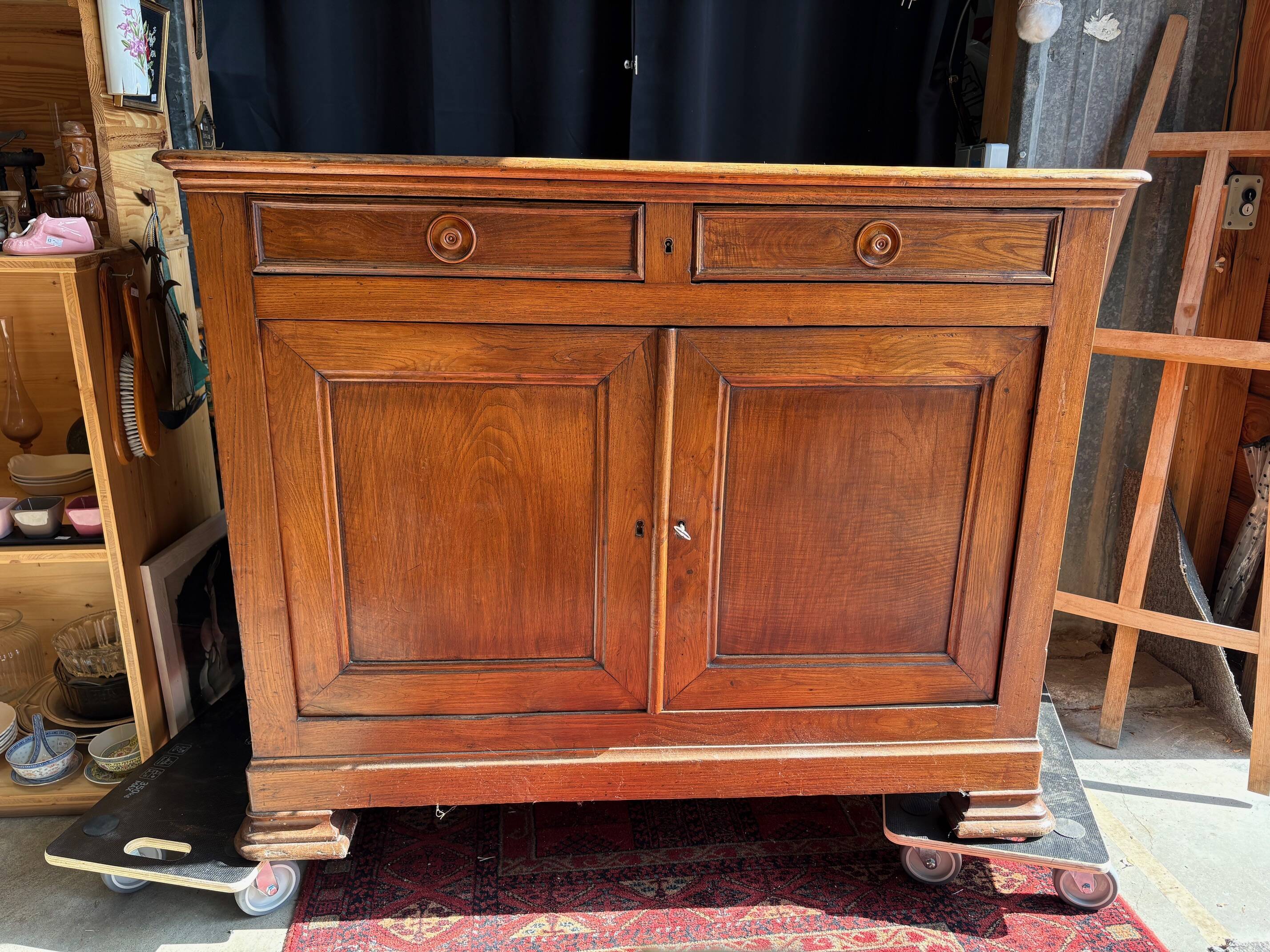 Antique solid oak sideboard