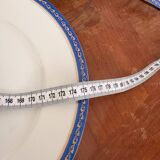 Lot 6 Plate Porcelain Limoges Blue Gold Betoule Legrand 1/2