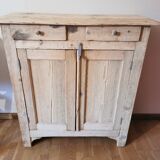 Parisian sideboard vintage raw wood
