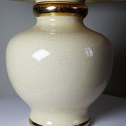 Cracked earthenware lamp Le Dauphin "Dynasty" Panama vintage 80s-90s