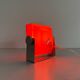 Orange Pop Art ambient night lamp in plexiglass by Uwe Mersch Design, 1970s, Germany.