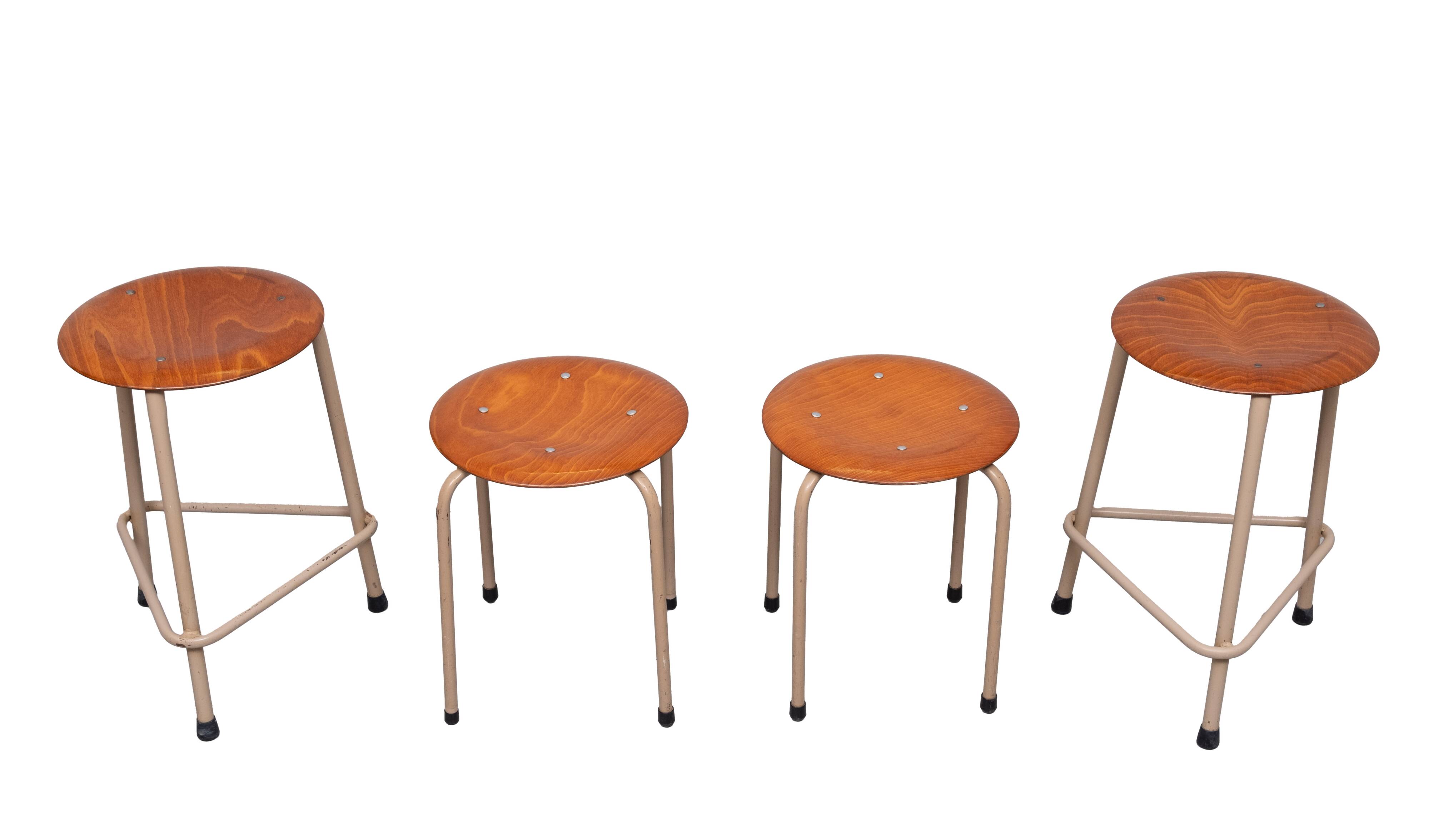 4 Industrial Marko working stools 1960s