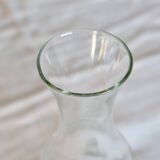 Vintage glass carafe with embossed bee motifs