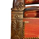 Pair of Empire Period Mahogany Armchairs and Bergère