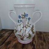 KG Luneville 2-handled vase with blue flower pattern