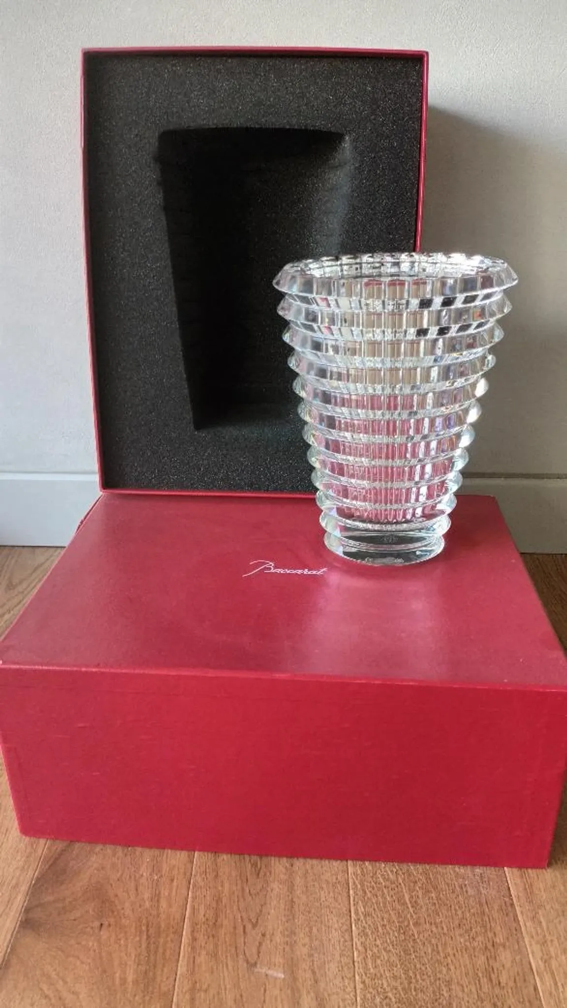 Vase eye oval baccarat 24 cm crstal transparent