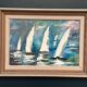 Original Swedish Oil on Panel – “Sailboats” by Bertil Thorell,  Signed
