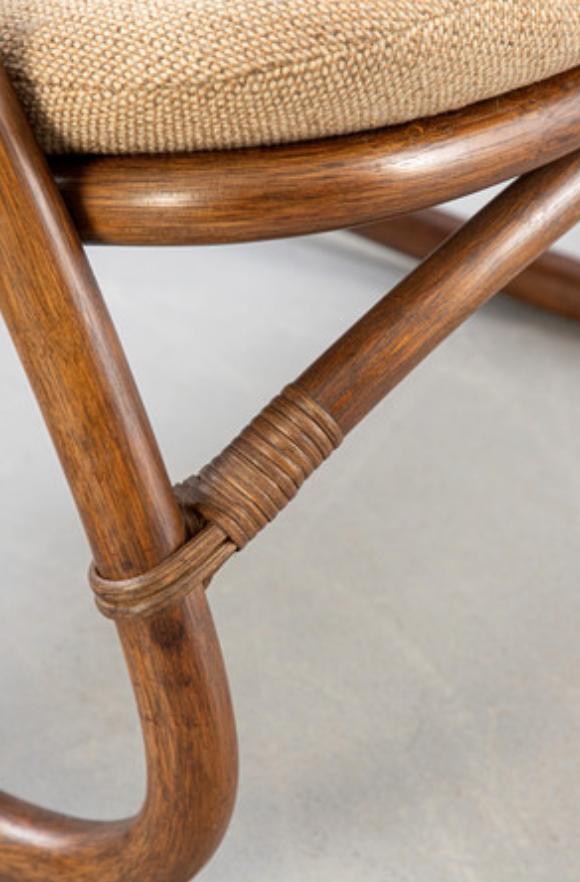 Bamboo and rattan garden terrace furniture set