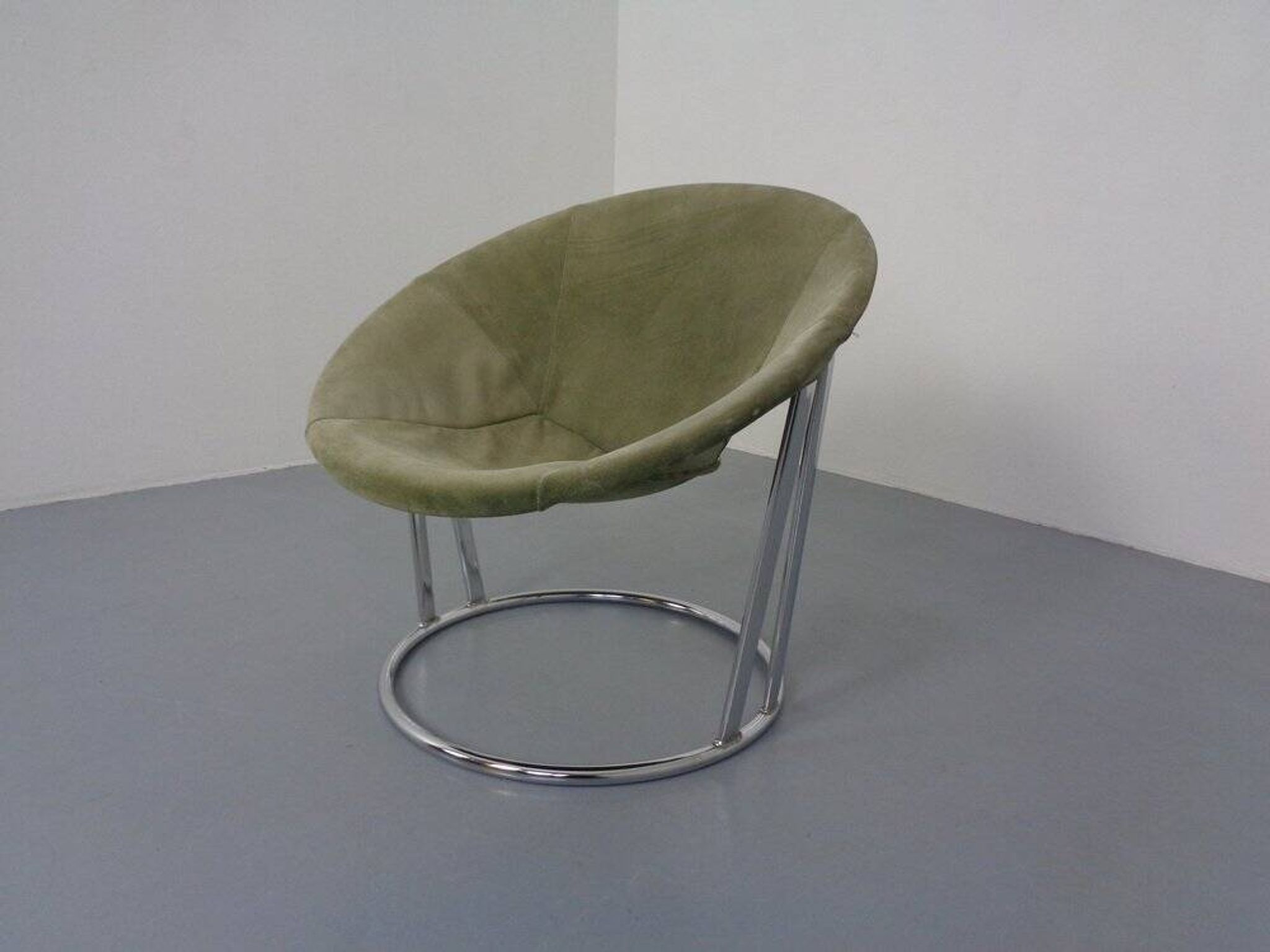 Vintage Suede Lounge Chair by Lusch Germany, 1960s