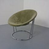 Vintage Suede Lounge Chair by Lusch Germany, 1960s