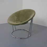 Vintage Suede Lounge Chair by Lusch Germany, 1960s