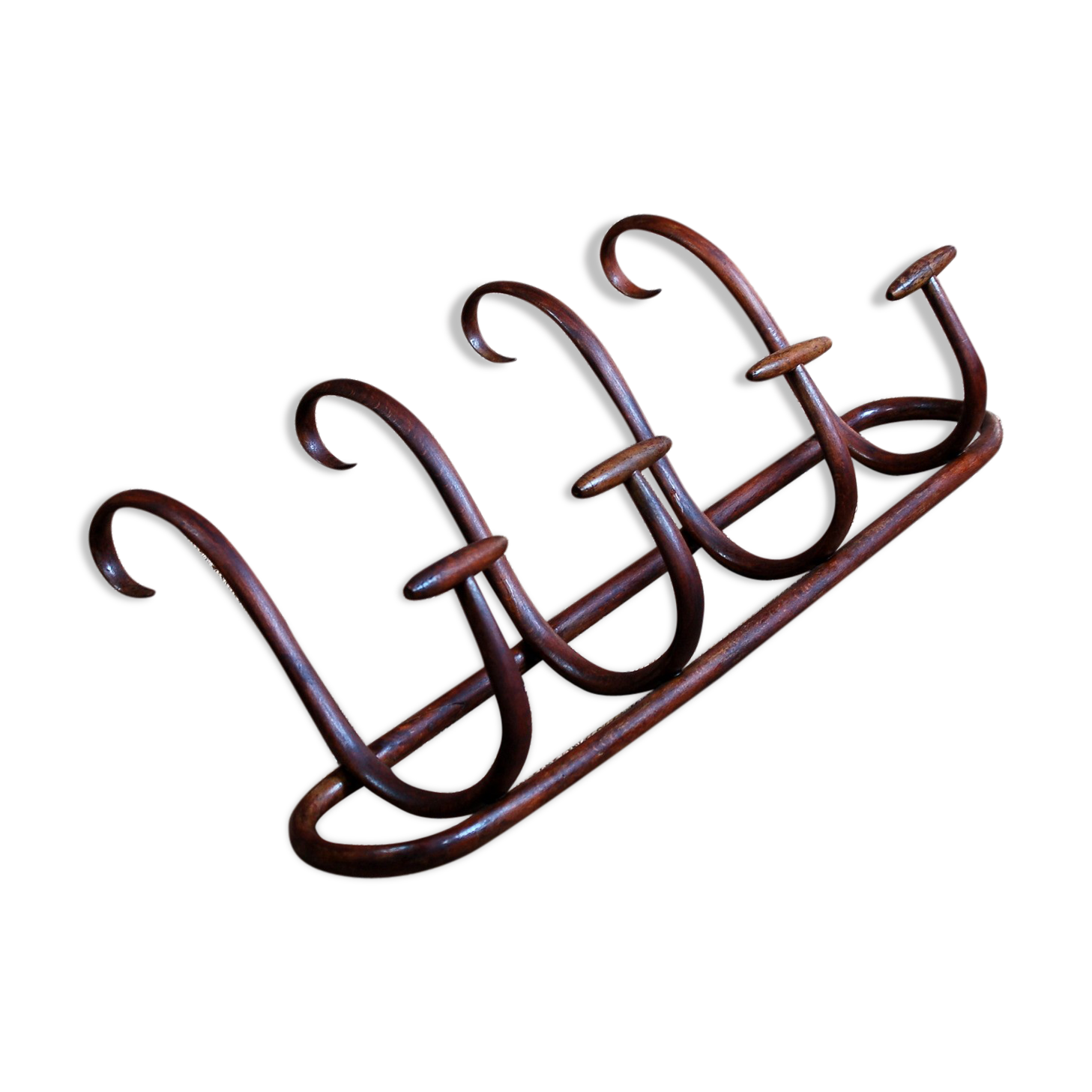 Bistro coat hook in curved goose early 20th century