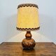 Vintage 70s Table Lamp - Sculpted Ceramic with Shade