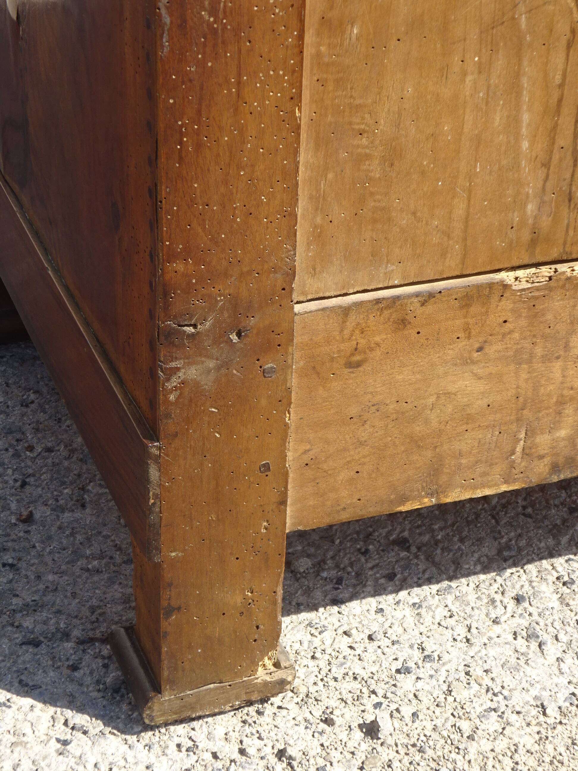 Empire style marquetry sideboard, 2 doors and 1 drawer