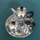 Tea service or coffee in chromed copper with tray year 70