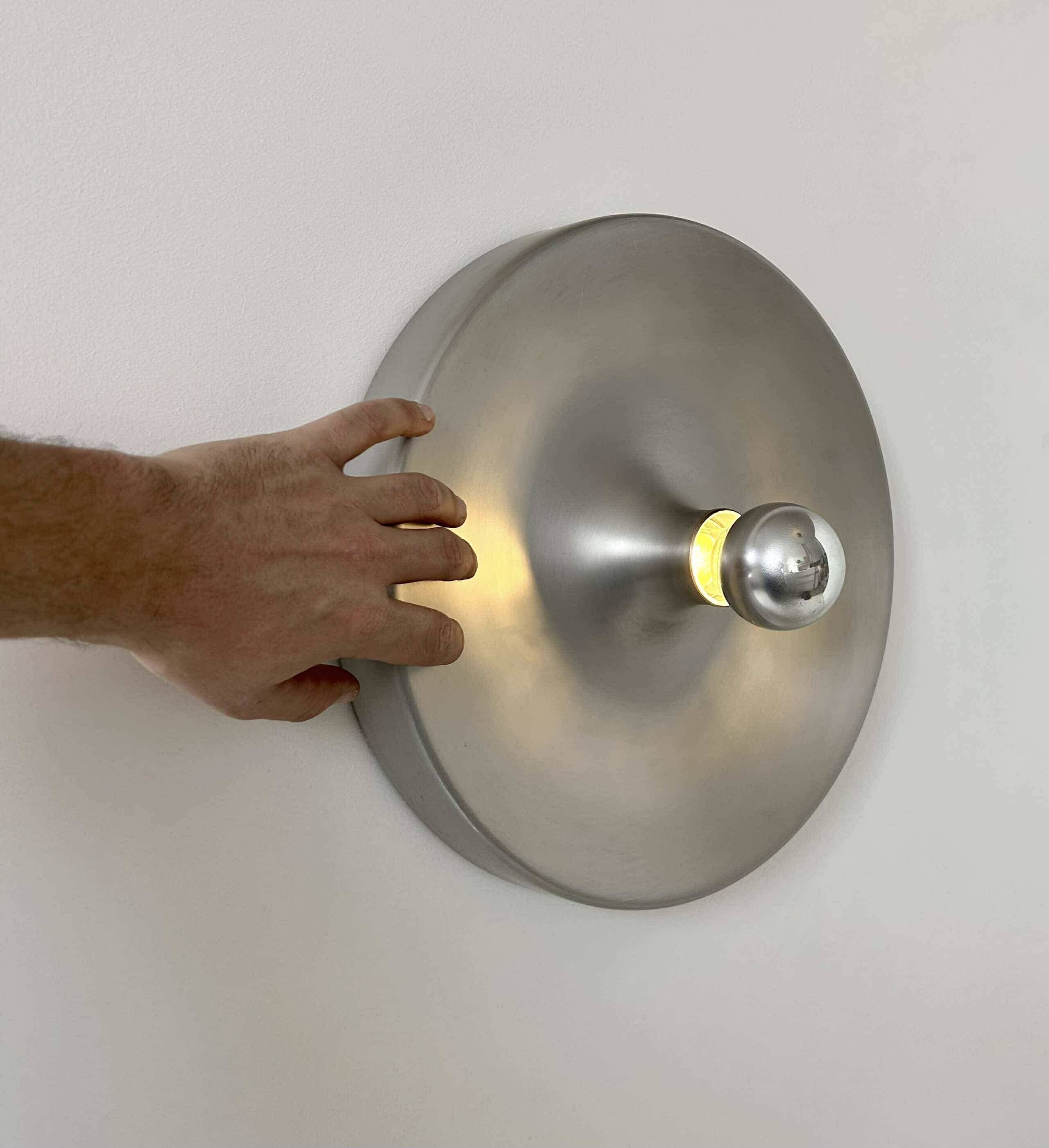 Vintage wall light, brushed metal, Staff Leuchten "Selection Perriand Les Arcs"