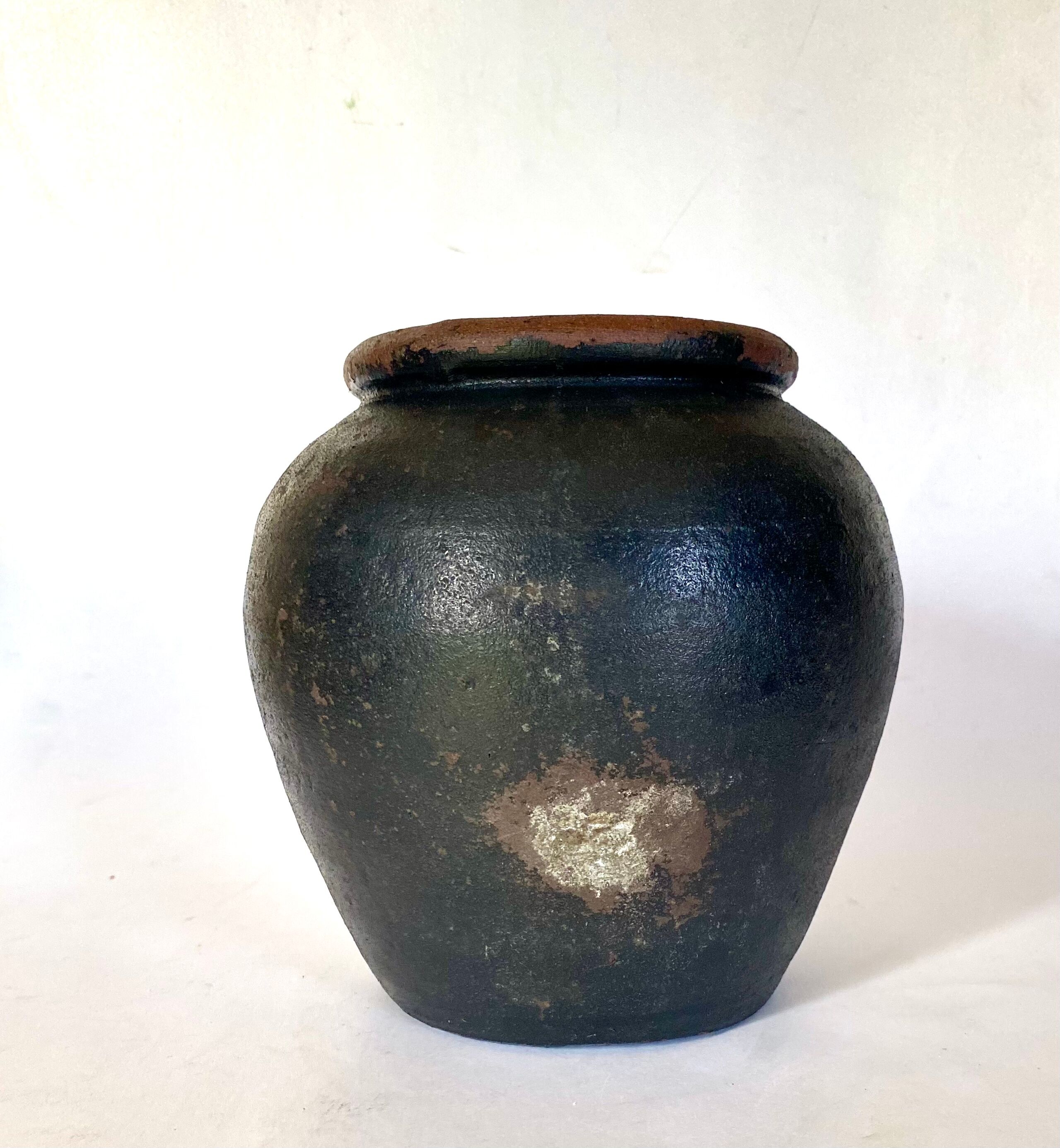 Painted terracotta pot