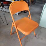Chaise pliante orange vintage