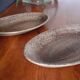 Two oval serving dishes in sandstone from Salins les Bains year 60/70