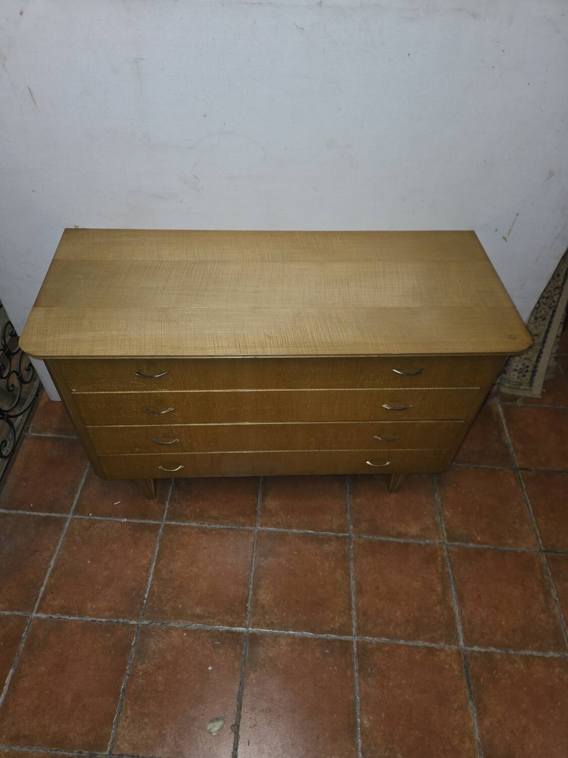 Vintage elm commode from the 1960s.