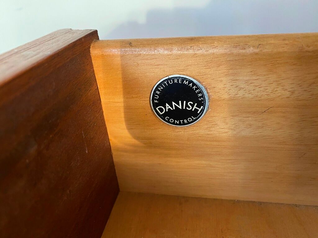 Scandinavian desk teak danish design 3 vintage drawers from the 60s