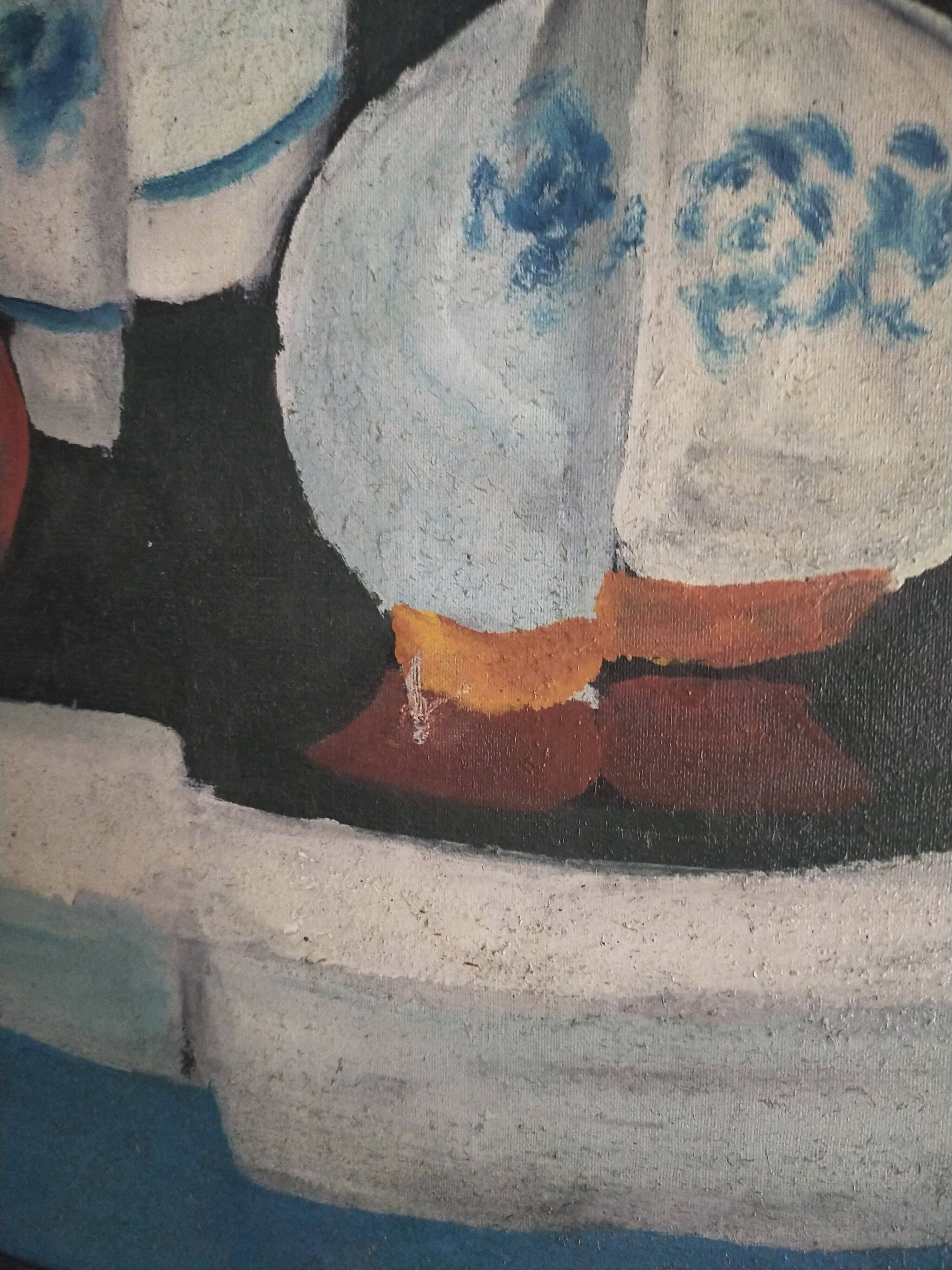 Christian Duriaud (1944) Large oil painting on canvas Still life with roses 69