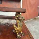 Japanese style table with bronze ornaments by Gabriel Viardot