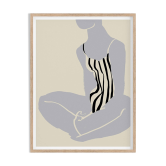 Impression d'art giclée figure féminine, 50x70cm