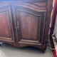Oak hunting buffet in Louis XIV style, 18th century, with a marble top.