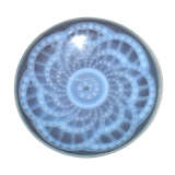 1930s opalescent glass art deco cut. Signed J Landier