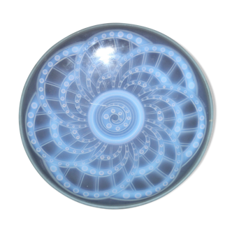 1930s opalescent glass art deco cut. Signed J Landier