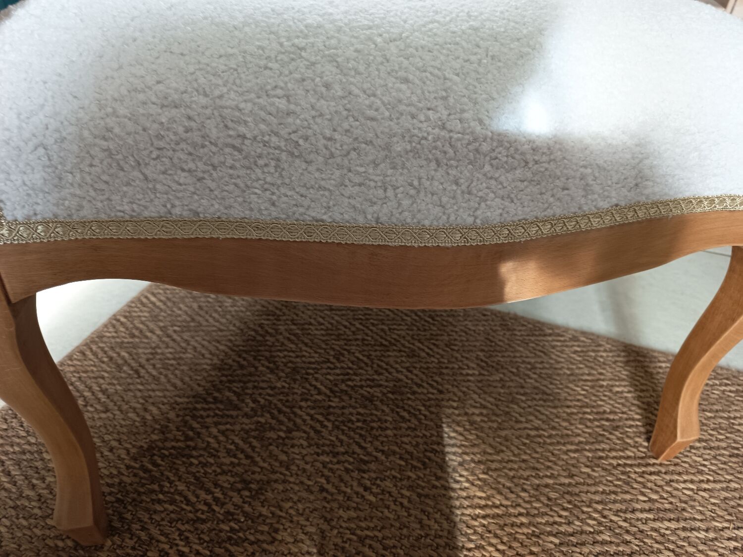 Renovated Voltaire armchair in Japandi style