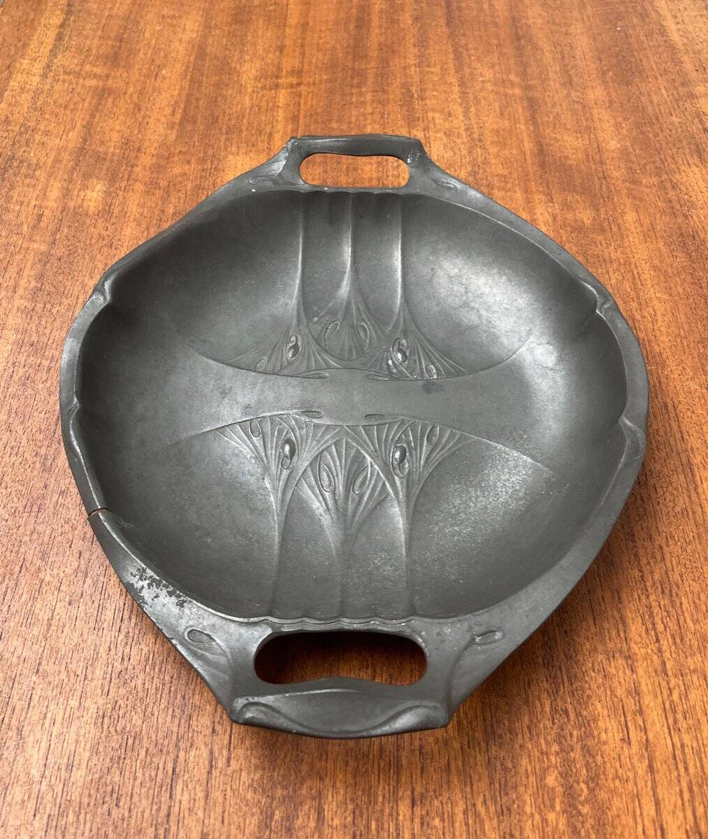 Art Deco Bowl in Tin 4913 by Kayser Zinn