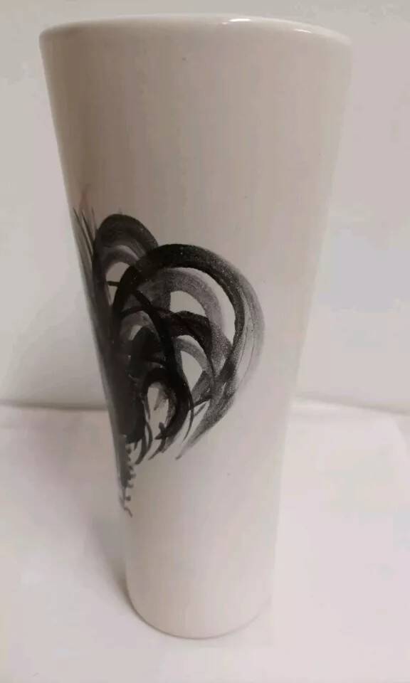 8 Vintage France Hand Painted Ceramic Cups