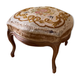Stool of movable shape in molded natural wood Louis XV style