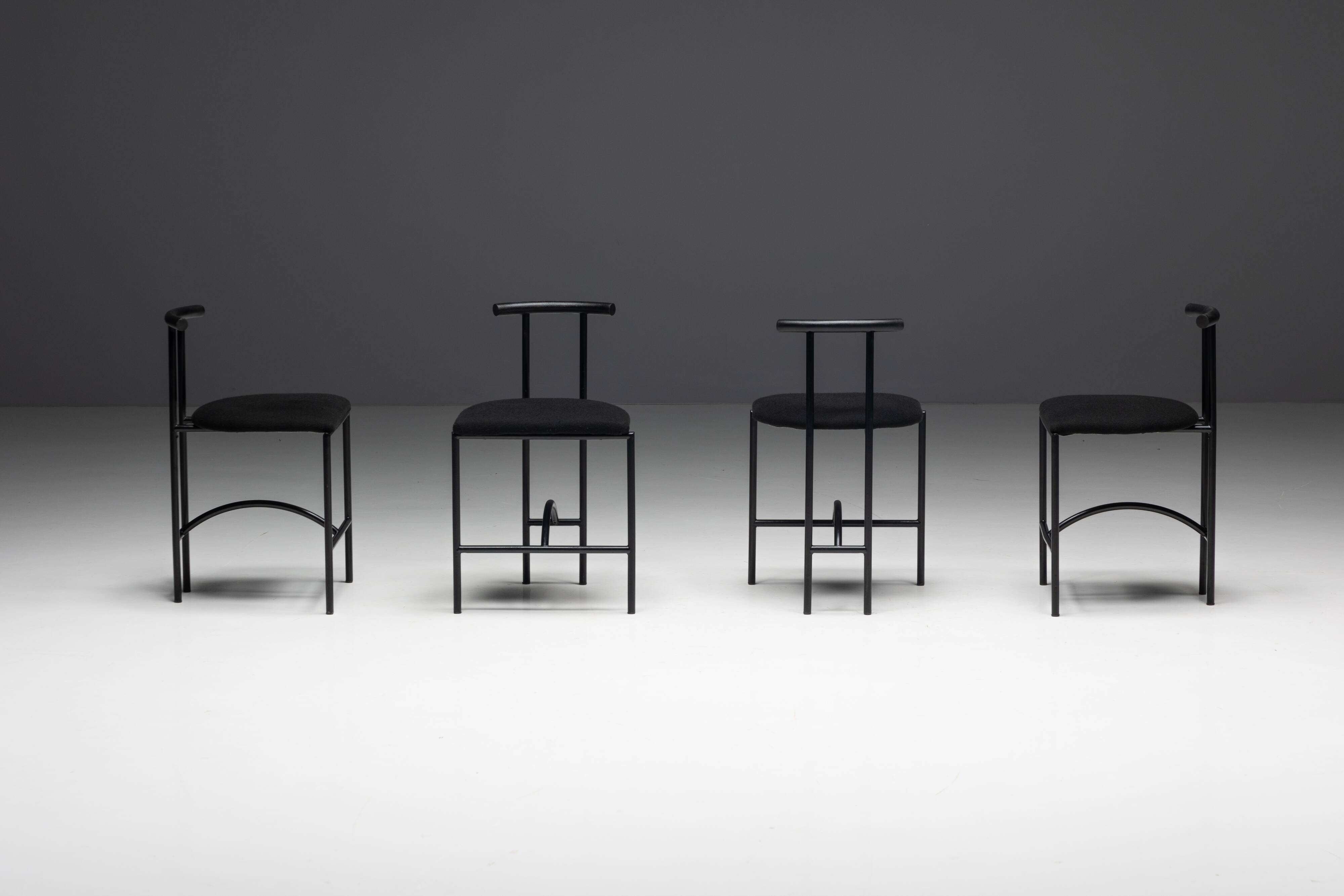 Postmodern "Tokyo" Dining Chairs by Rodney Kinsman for Bieffeplast, Italy, 1980s