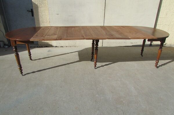 6-foot open panel in solid walnut, 5 extensions