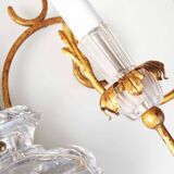 Monumental Bagues style crystal and gilt central sconce by Banci Firenze