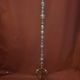 Neoclassical lamp foot vintage glass and gold metal 50 s. H: 147 cm.