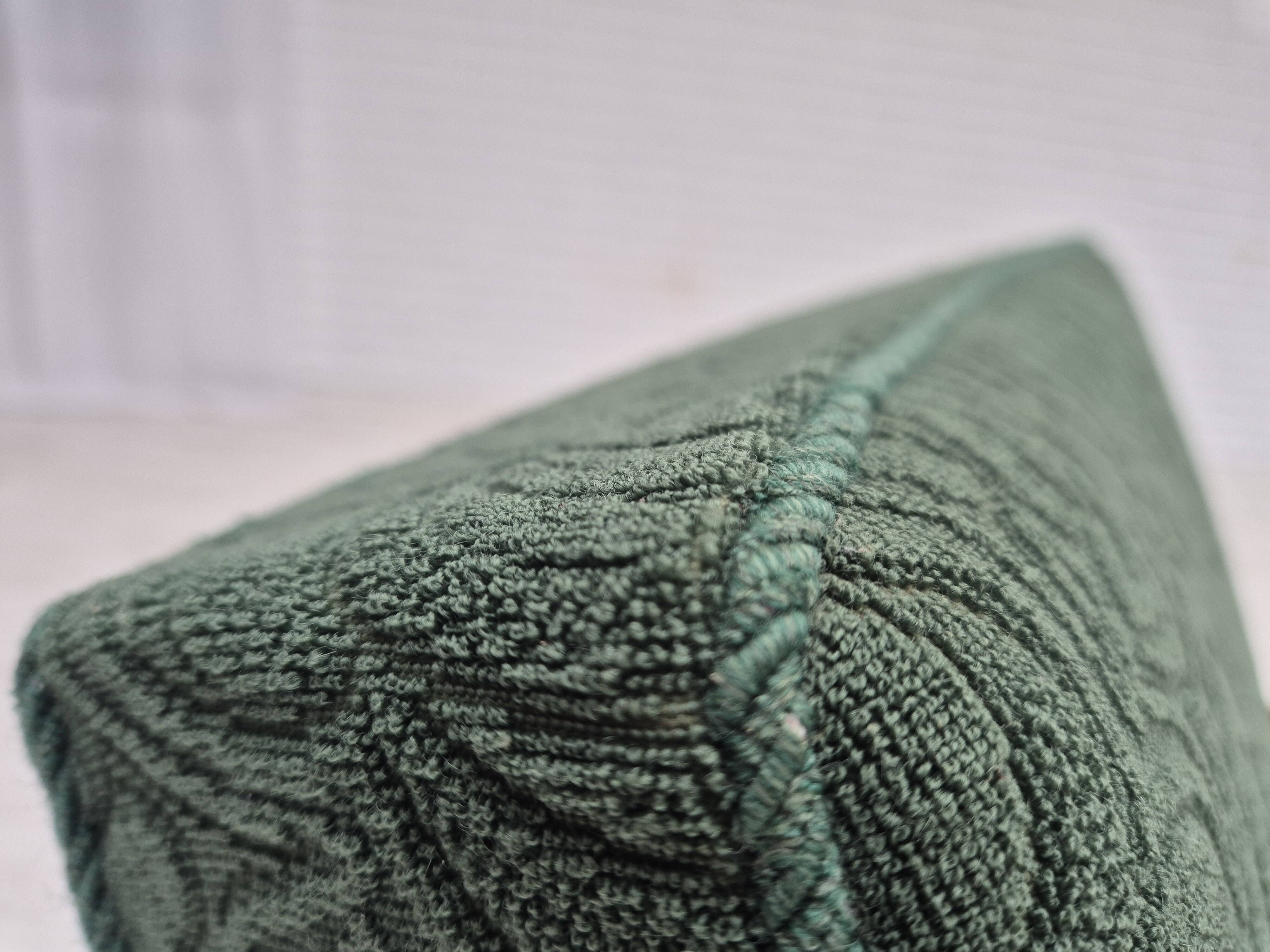 1950s, Danish relax chair, green furniture blend wool fabric, beech wood.