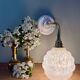 Vintage globe wall light in white Clichy glass