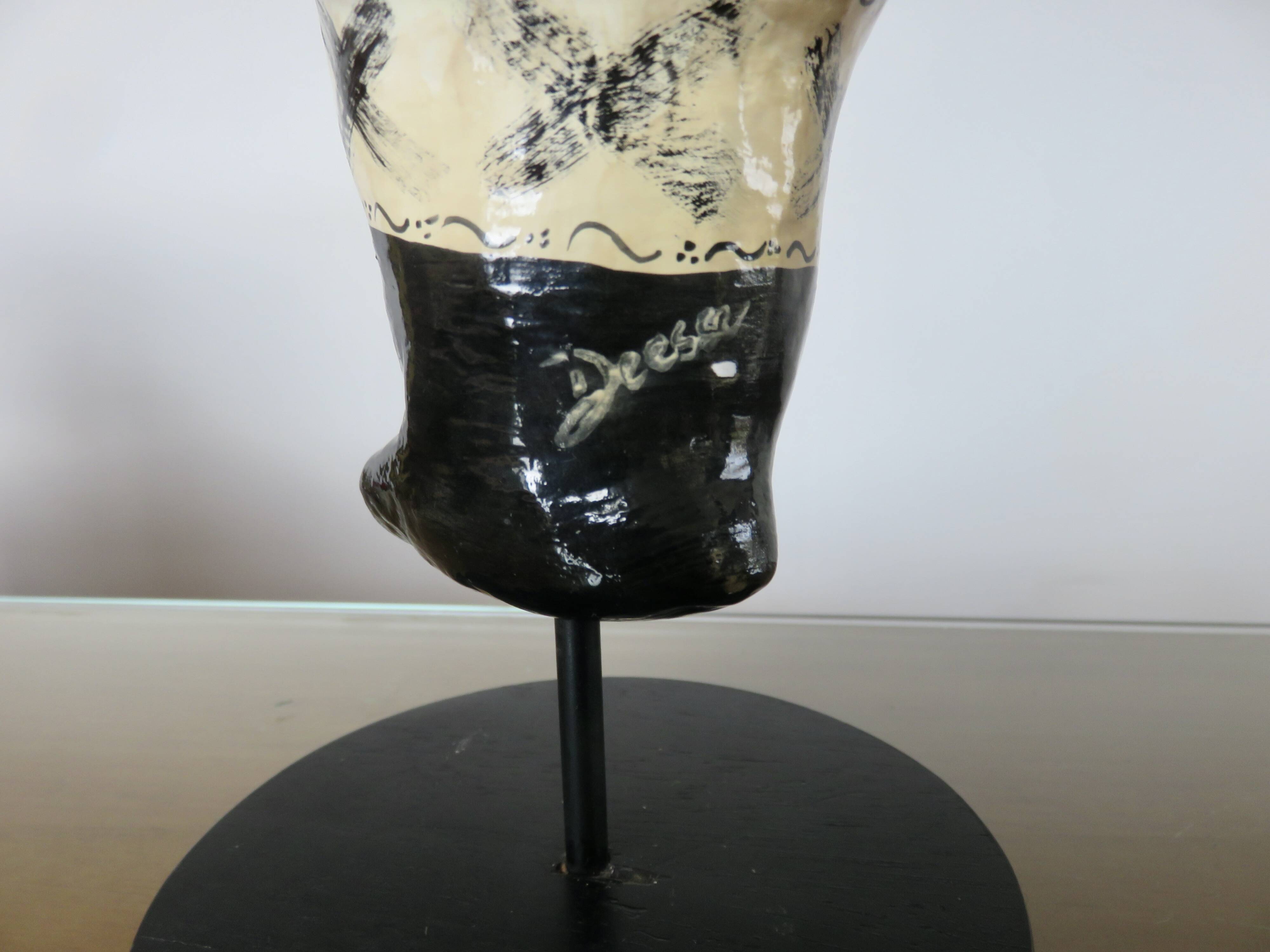 Sculpture "DEESSE" in the style of Niki de Saint Phalle, papier-mâché 1990