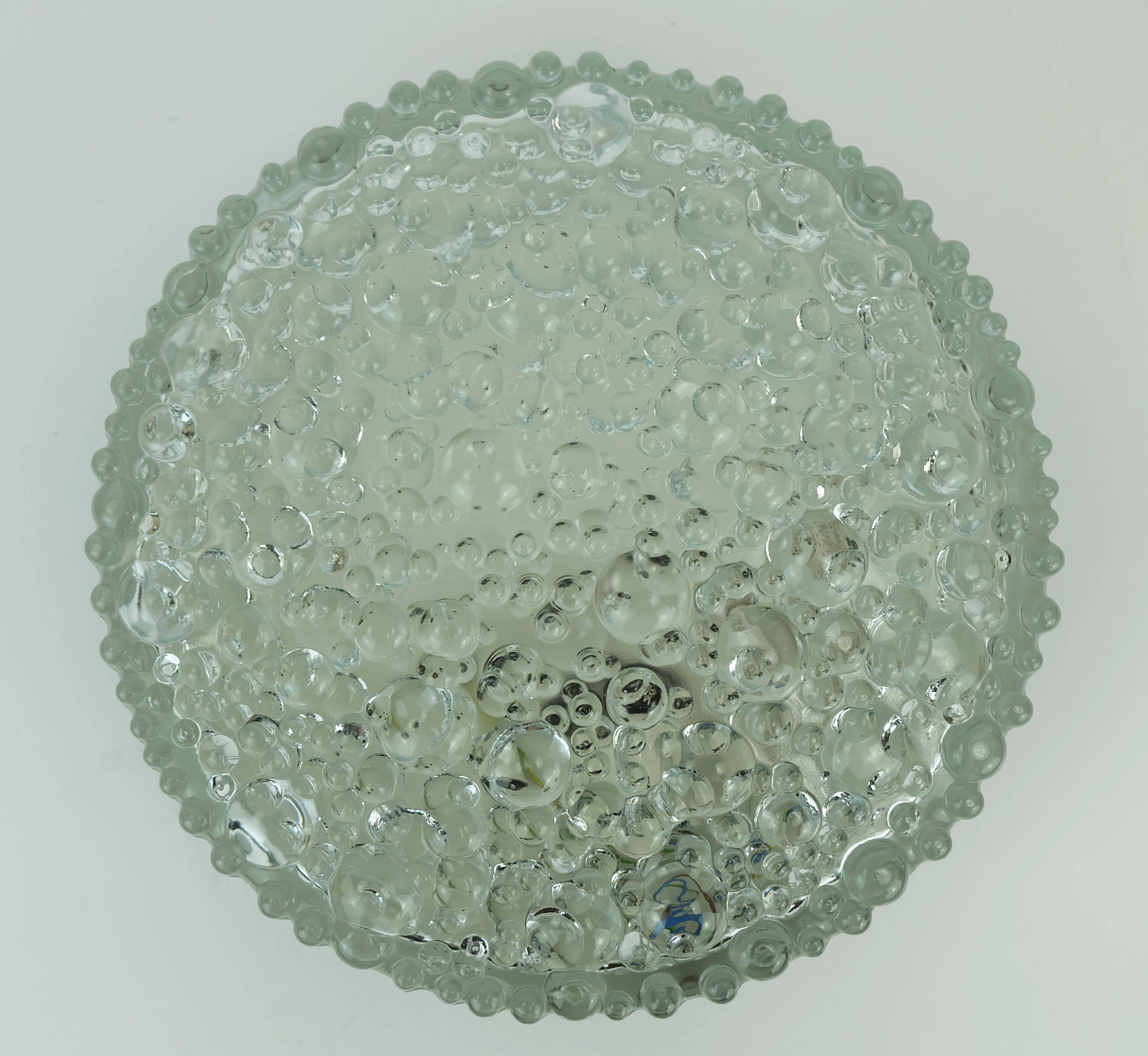 No.2 of 2- staff ceiling lamp or wall lamp model a 226 bubble glass 60s 70s