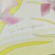 Hand-painted silk art lampshade Decor Iris Signed piece