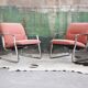 Chrome armchair with Knoll textile, 1980s