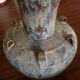 Large handled jar in glazed terracotta