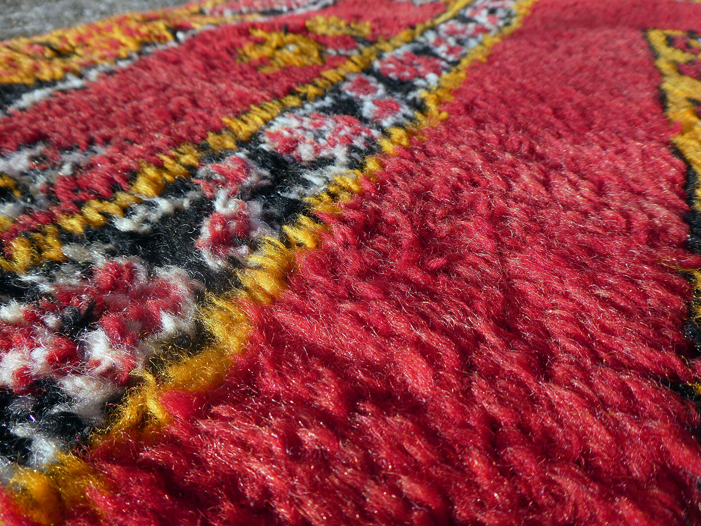 Vintage Moroccan Berber carpet Boujaad by Khenifra XXL 352x174 cm