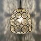 Mid Century Modern iron ring design pendant lamp by Glashütte Limburg