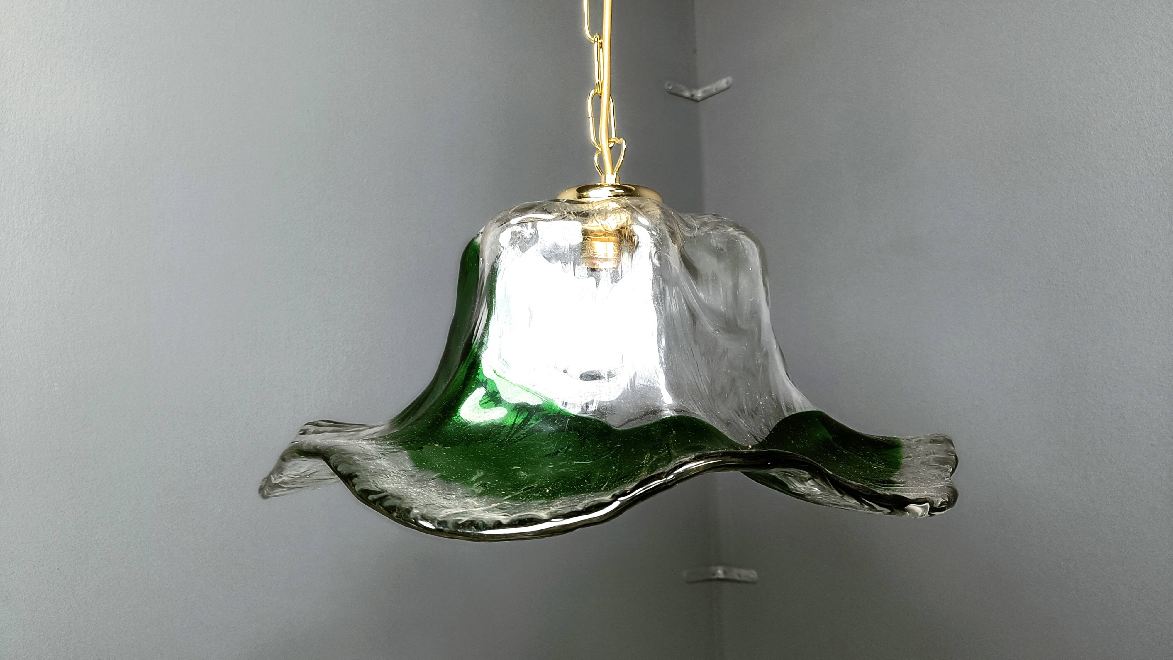 Vintage murano glass pendant light, for Mazzega, 1960s